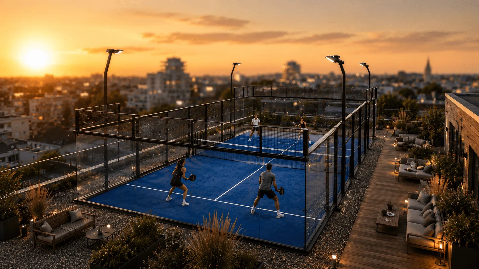Padel auf ungenutzten Flächen - ESA plus Architektur