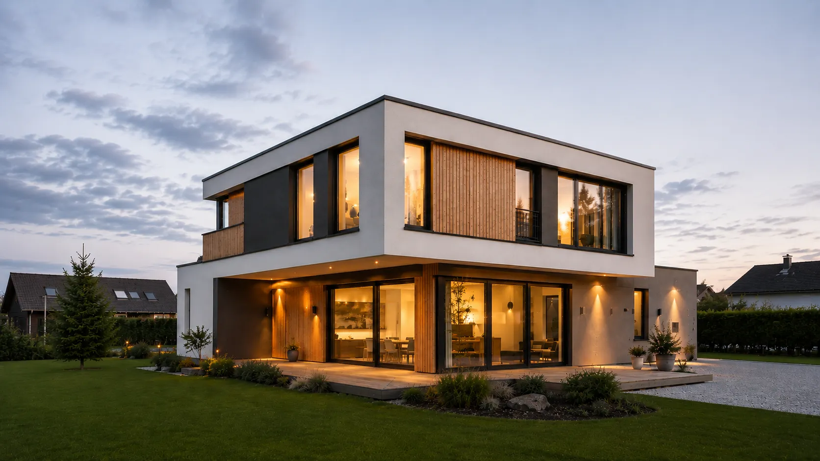 Moderne Architektur mit hoher Energieeffizienz - Passivhausplanung
